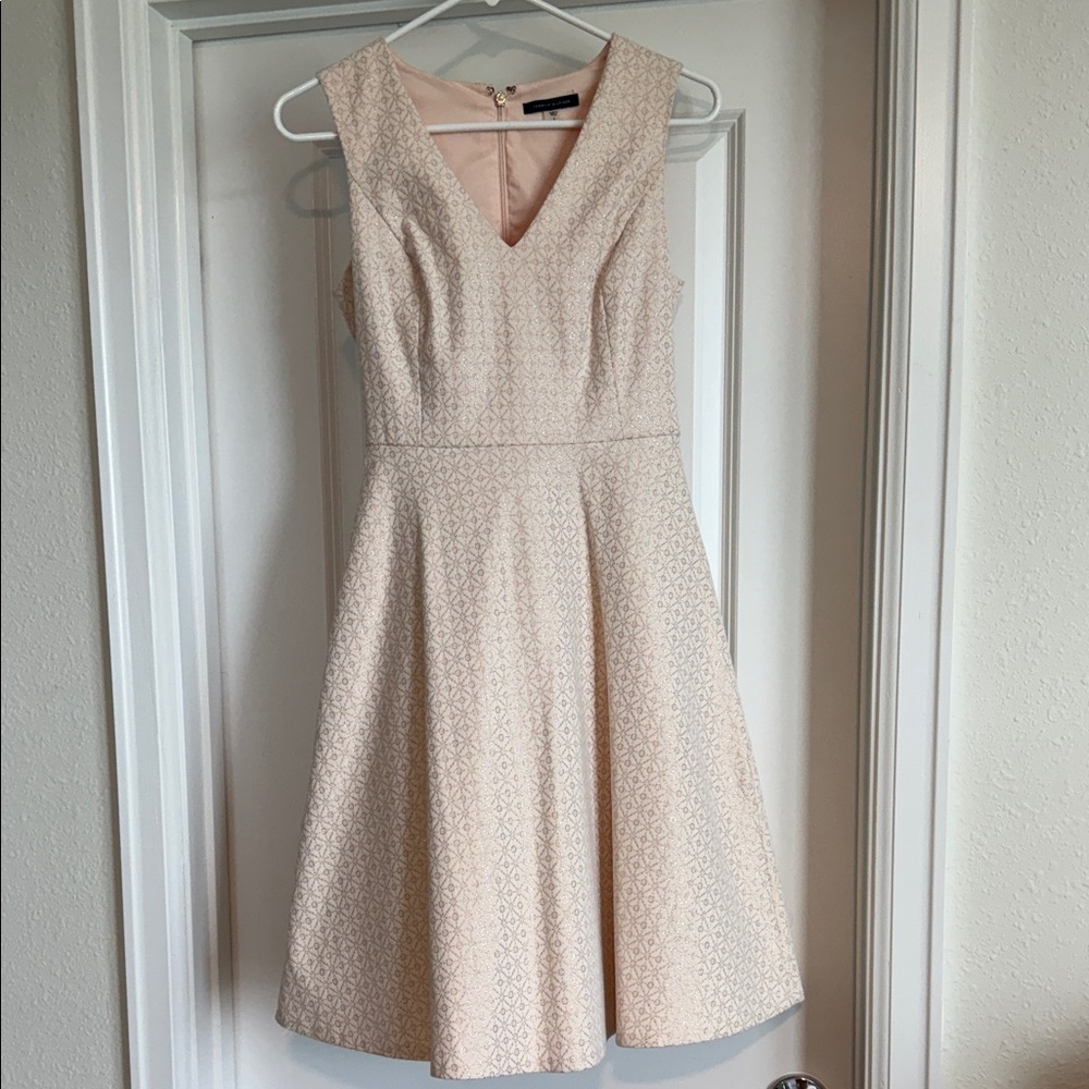 Elegant Cream Sleeveless Dress